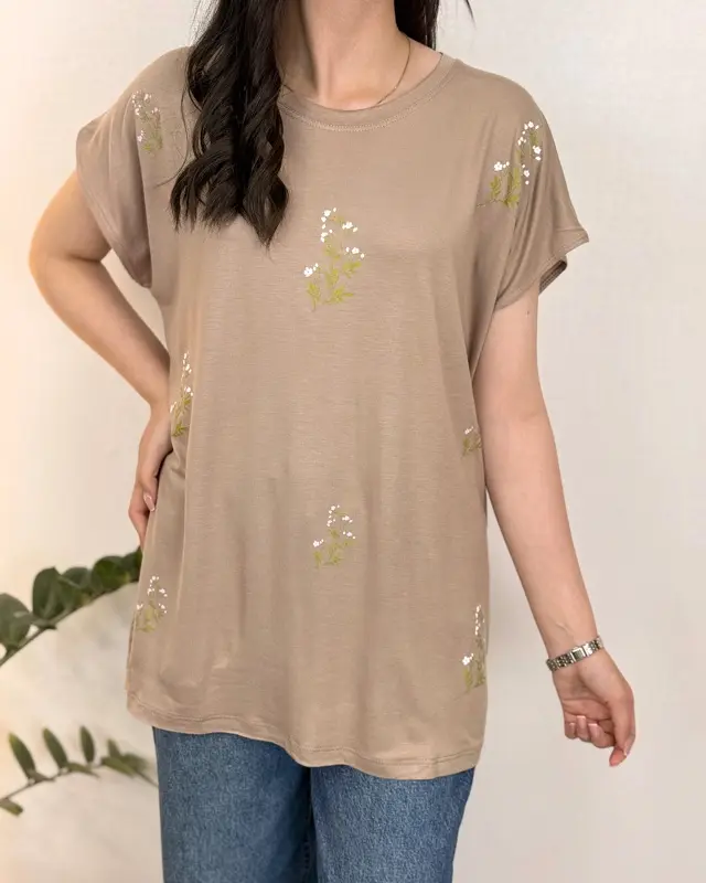 تیشرت ویسکوز گلدار